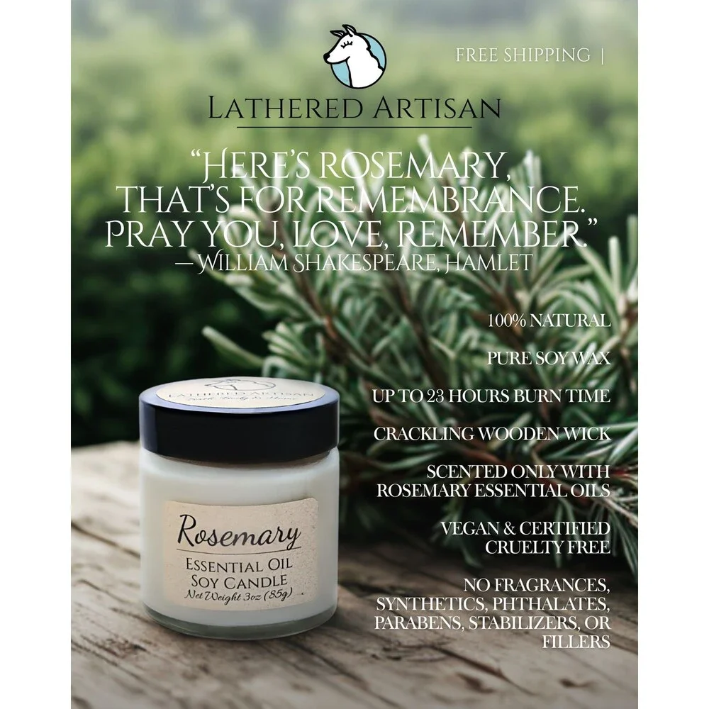 Lathered Artisan rosemary essential